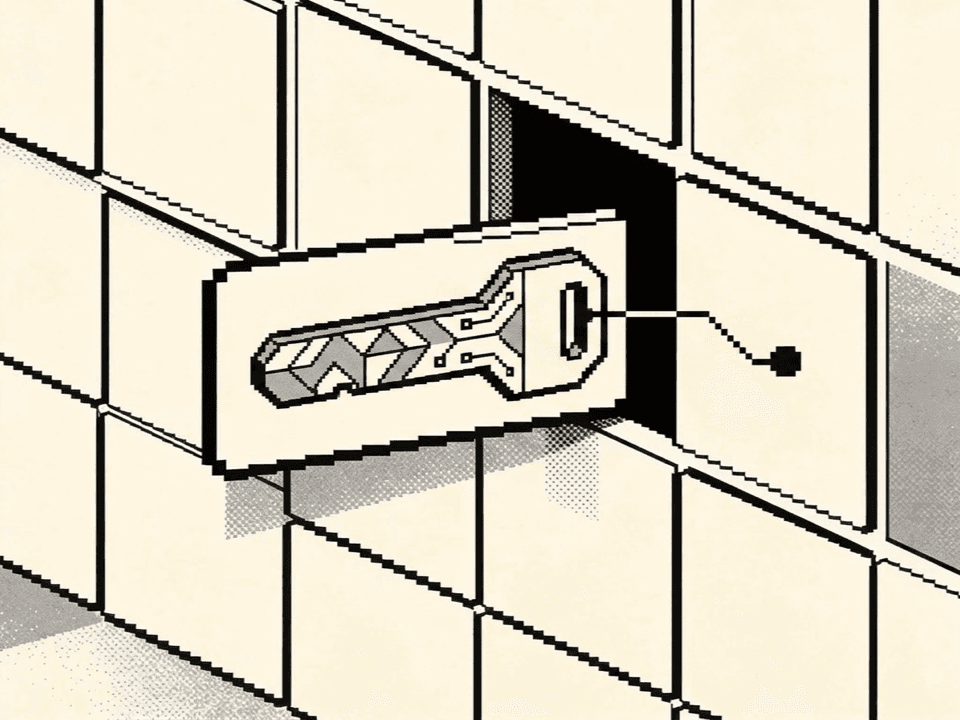 A digital key connecting to a protected API endpoint