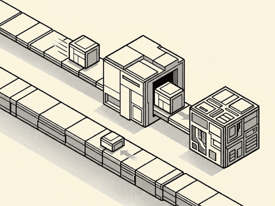 A request packet passing through a gateway to a model and returning with a response